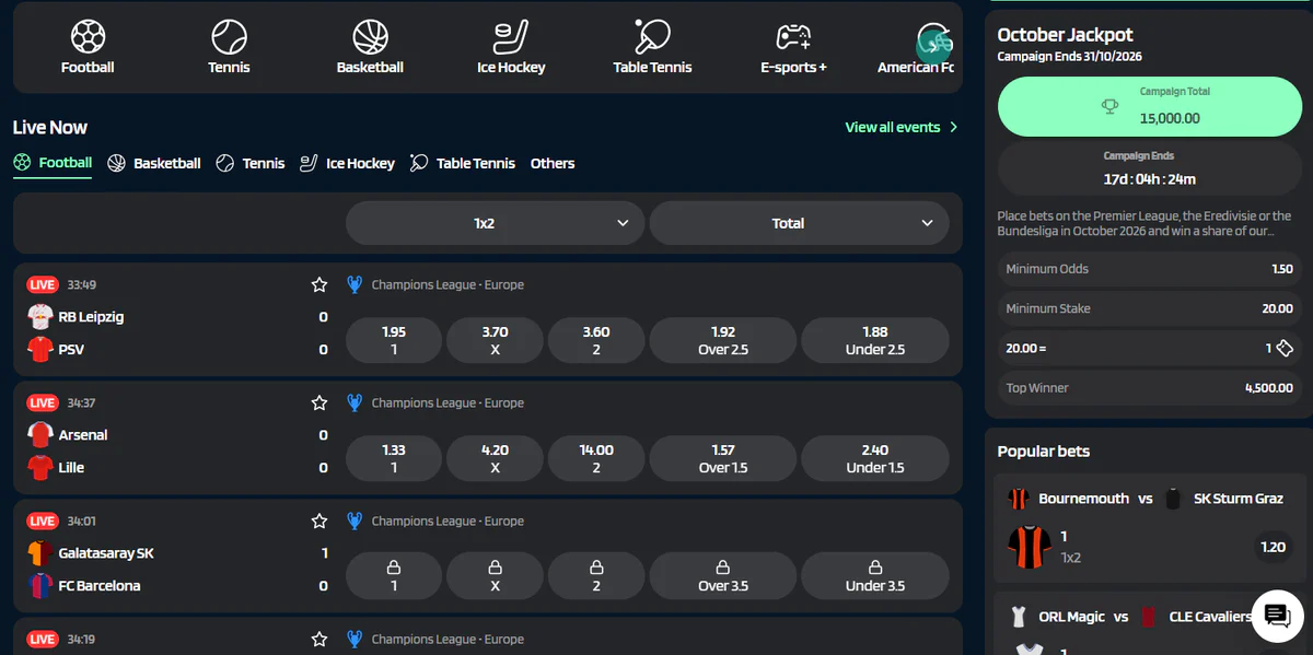 Dynabet Casino sportweddenschappen